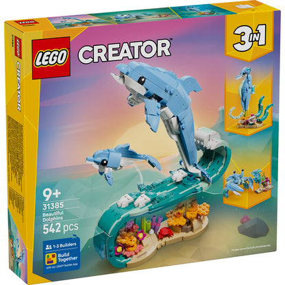 LEGO® Creator 3-in-1 Sea Animals: Beautiful Dolphins - Đồ Chơi Lắp Ráp Sinh Vật Biển 3 Trong 1 - LEGO 31385 - Hình ảnh sản phẩm