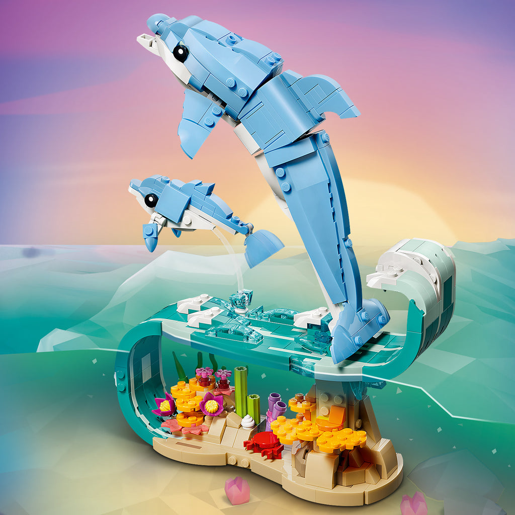 LEGO® Creator 3-in-1 Sea Animals: Beautiful Dolphins - Đồ Chơi Lắp Ráp Sinh Vật Biển 3 Trong 1 - LEGO 31385 - Hình ảnh bổ sung 6