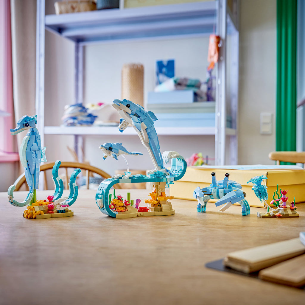 LEGO® Creator 3-in-1 Sea Animals: Beautiful Dolphins - Đồ Chơi Lắp Ráp Sinh Vật Biển 3 Trong 1 - LEGO 31385 - Hình ảnh bổ sung 5