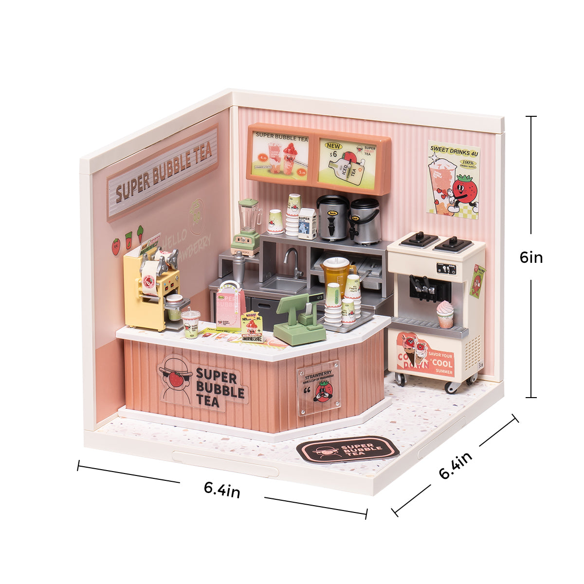 Rolife Plastic Miniature House - Double Joy Bubble Tea DW006 - Mô hình nhà nhựa tí hon lắp ráp - Rolife Super Creator