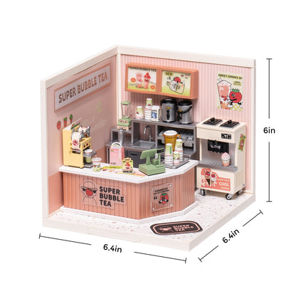 Rolife Plastic Miniature House - Double Joy Bubble Tea DW006 - Mô hình nhà nhựa tí hon lắp ráp - Rolife Super Creator