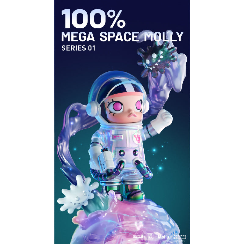 Mega Collection 100% Space Molly Series 1 - Mô hình Blind Box Art Toy - POP MART