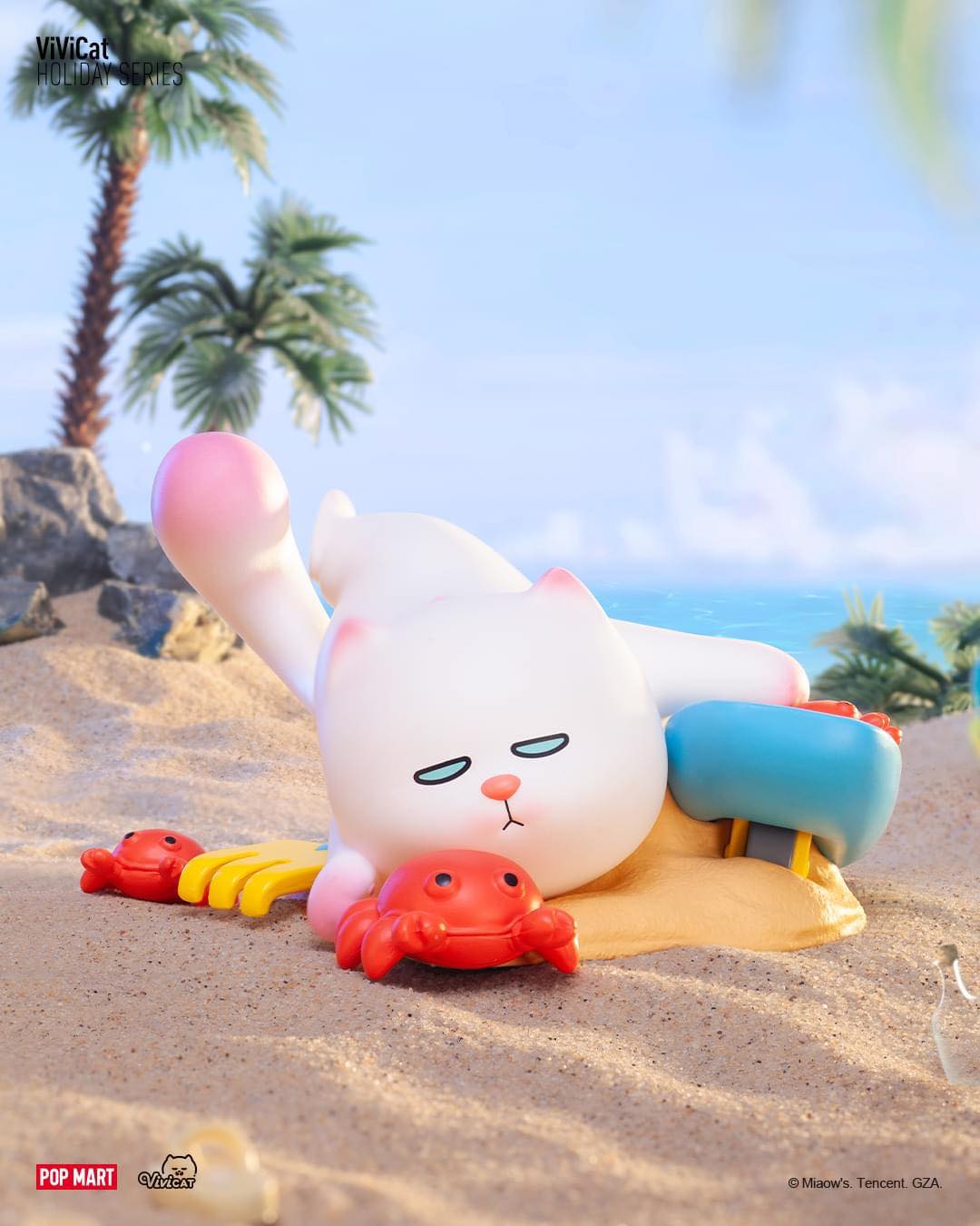Vivicat Beach Holiday Blind Box Series - Mô hình Blind Box Pop Mart chính hãng