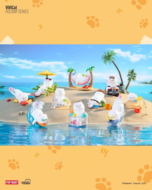 Vivicat Beach Holiday Blind Box Series - Mô hình Blind Box Pop Mart chính hãng