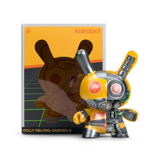 DAIROBO-B MECHA HALF RAY 5" DUNNY YELLOW EDITION - Mô Hình Art Toy Giới Hạn Kidrobot x Dolly Oblong