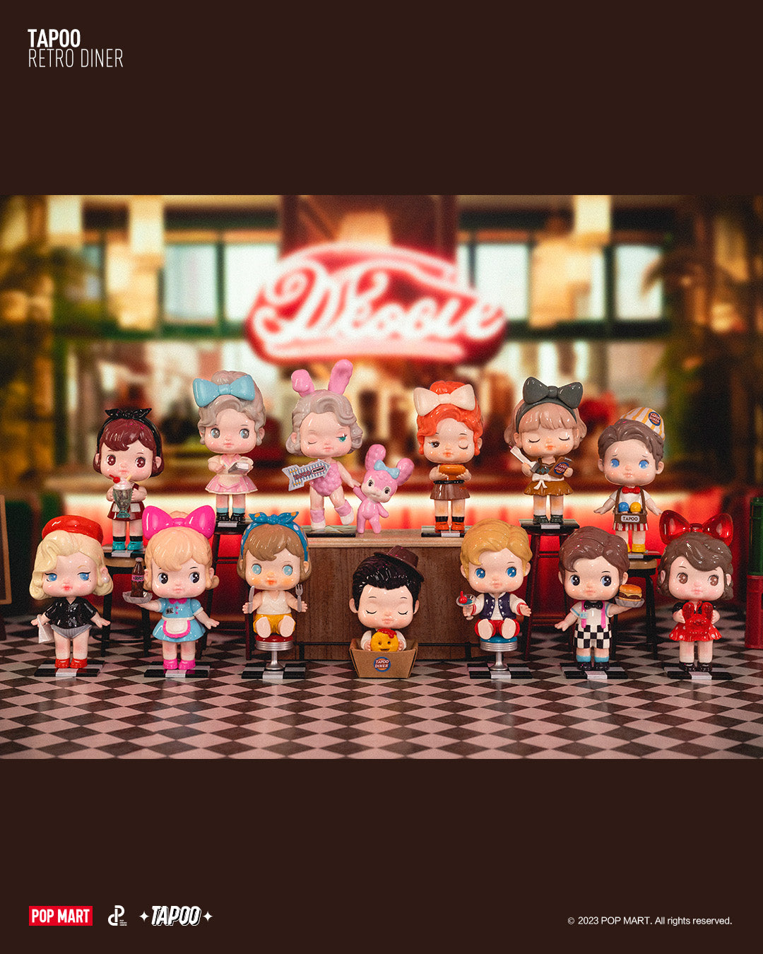 TAPOO Retro Diner Series - Mô Hình Blind Box Chính Hãng Pop Mart