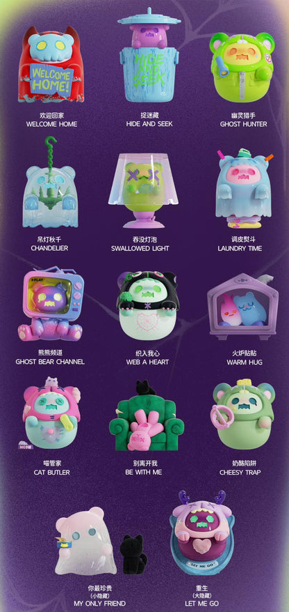 ShinWoo GHOST BEAR HOUSE Blind Box Series - Mô Hình Đồ Chơi Hộp Mù - Finding Unicorn