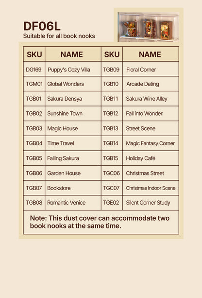 Rolife Clear Display Case Portrait Size M DF05L - Hộp trưng bày trong suốt cho Book Nook - Rolife