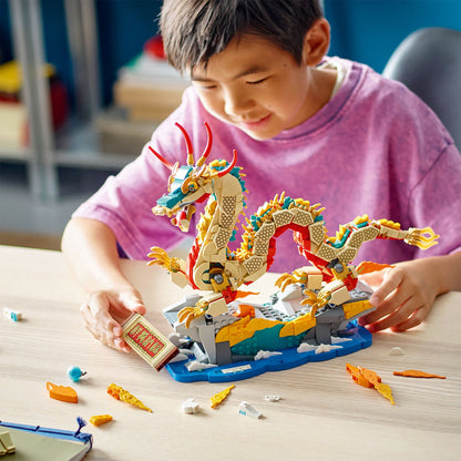 LEGO® Spring Festival Auspicious Dragon - Mô hình Rồng May Mắn Năm Mới - LEGO 80112 - Góc nhìn khác 3