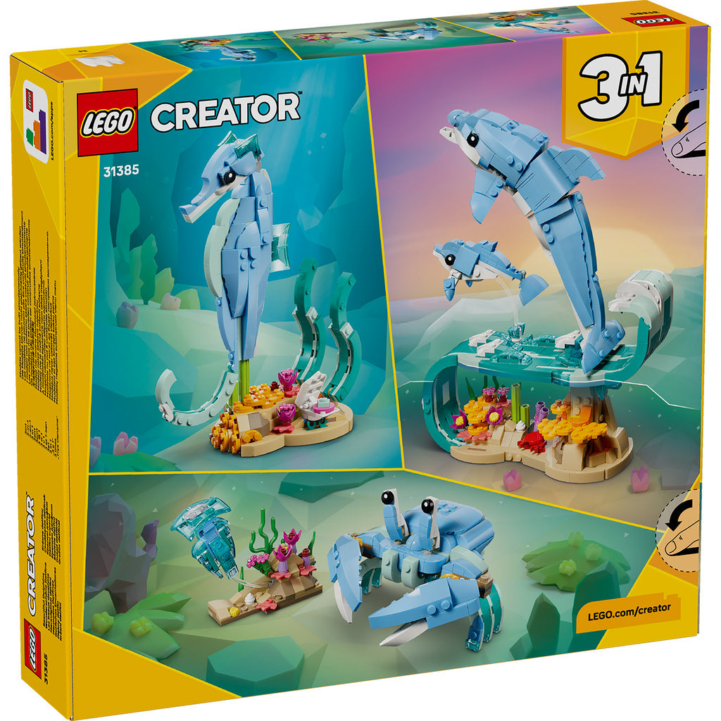 LEGO® Creator 3-in-1 Sea Animals: Beautiful Dolphins - Đồ Chơi Lắp Ráp Sinh Vật Biển 3 Trong 1 - LEGO 31385 LEGO - LEGO Creat