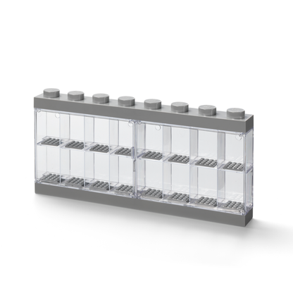 Lego Minifigure Display Case 16 - Grey - Hộp Trưng Bày 16 Nhân Vật Lego Chính Hãng - Hình ảnh chi tiết 2