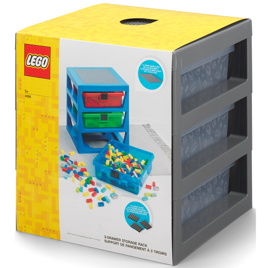 LEGO 3-Drawer Storage Rack - Kệ Lưu Trữ 3 Ngăn Màu Xám Đậm - LEGO - Hình ảnh sản phẩm