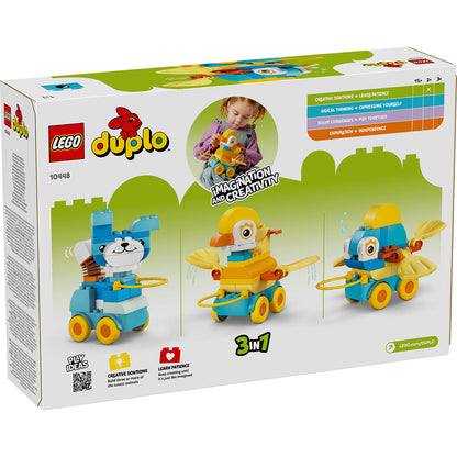 LEGO® DUPLO™ 3in1 Animals on Wheels - Đồ chơi lắp ráp động vật 3 trong 1 - LEGO 10448 LEGO - Lego Sets