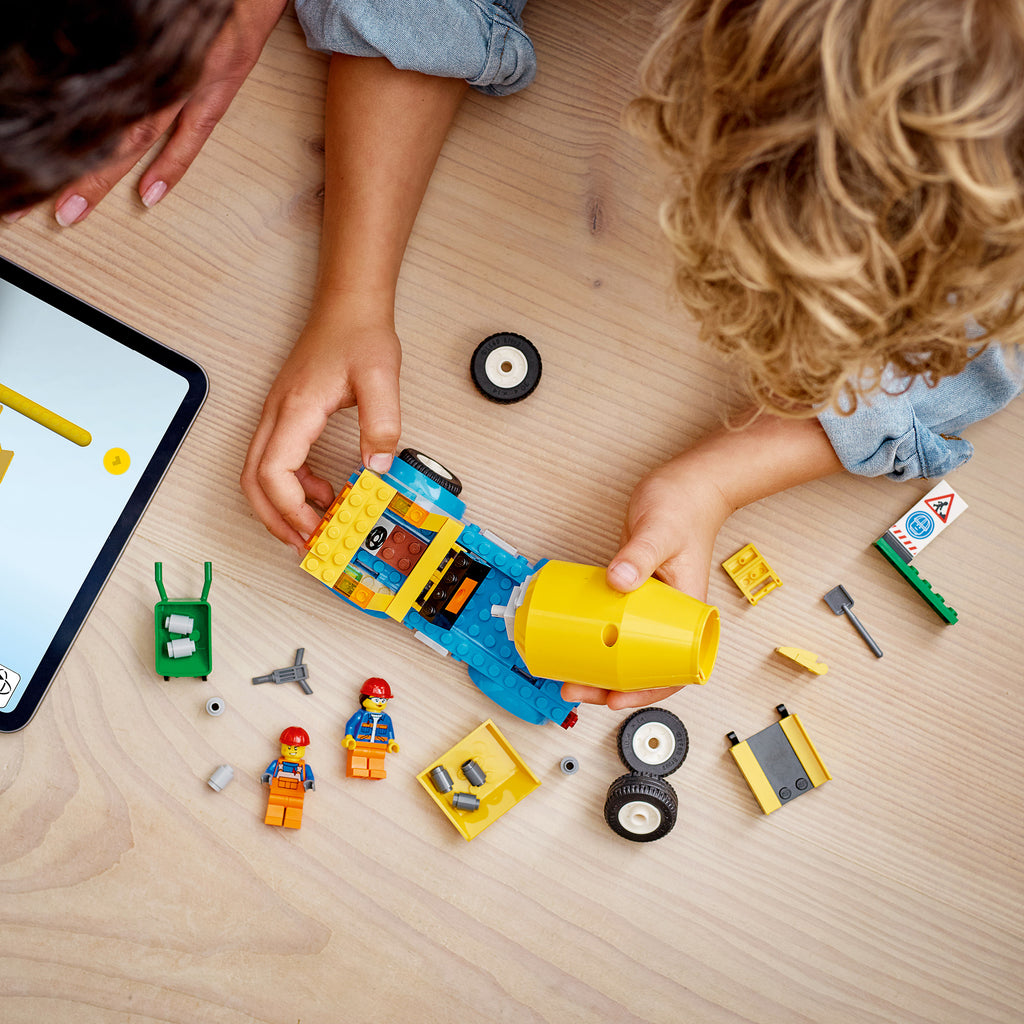 LEGO® City Cement Mixer Truck - Xe Trộn Bê Tông Chính Hãng - LEGO 60325 - Góc nhìn khác 3