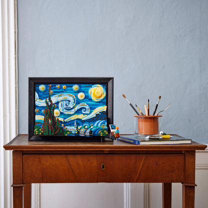 LEGO® Ideas Vincent van Gogh - The Starry Night - Bộ Lắp Ráp Mô Hình Nghệ Thuật 3D LEGO 21333 - Hình ảnh bổ sung 6