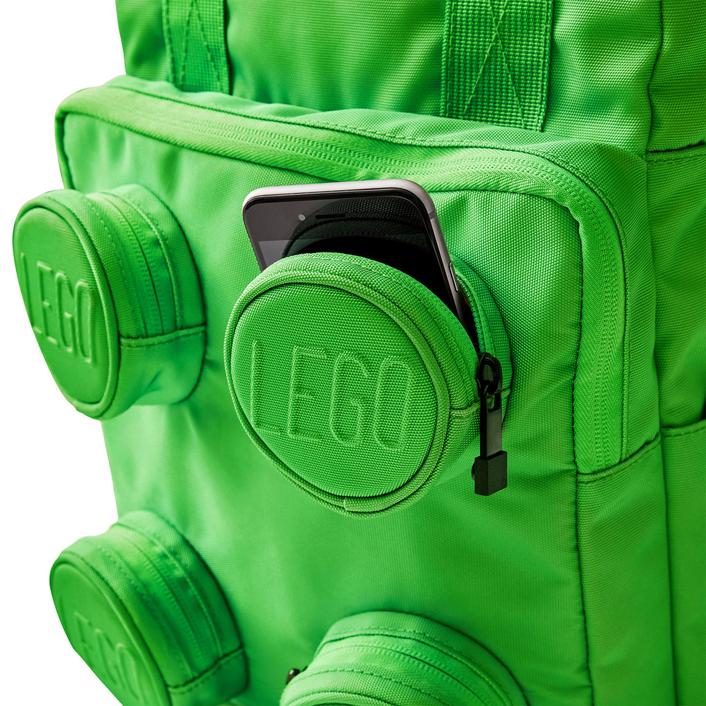LEGO Signature Brick 2x2 Backpack - Green Balo LEGO Hình Viên Gạch Cao Cấp - Góc nhìn khác 3