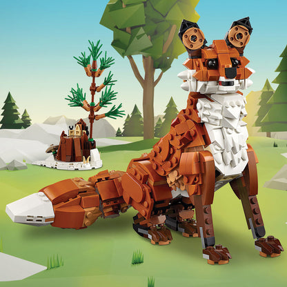LEGO® Creator 3-in-1 Forest Animals: Red Fox - Đồ Chơi Lắp Ráp Động Vật Rừng Xanh 3-Trong-1 - LEGO 31154 - Góc nhìn khác 3