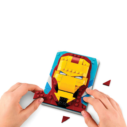 LEGO® Brick Sketches™ Iron Man (40535) - Mô hình tranh lắp ráp 3D Marvel - Góc nhìn khác 3