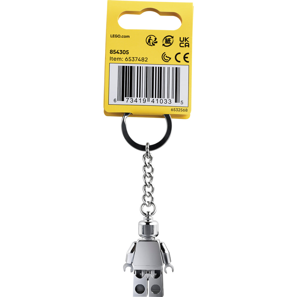 LEGO® Silver Minifigure Keyring - Móc Khóa Nhân Vật LEGO Màu Bạc Chính Hãng - Góc nhìn khác 3