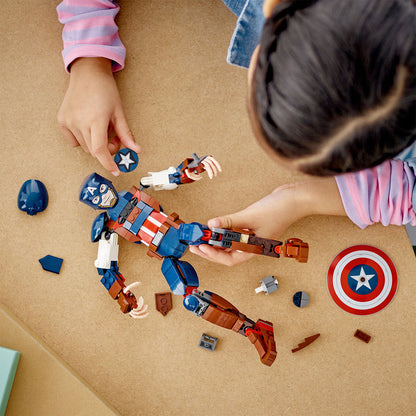LEGO® Marvel Captain America Construction Figure - Mô hình lắp ráp Đội trưởng Mỹ - LEGO 76258 - Góc nhìn khác 3