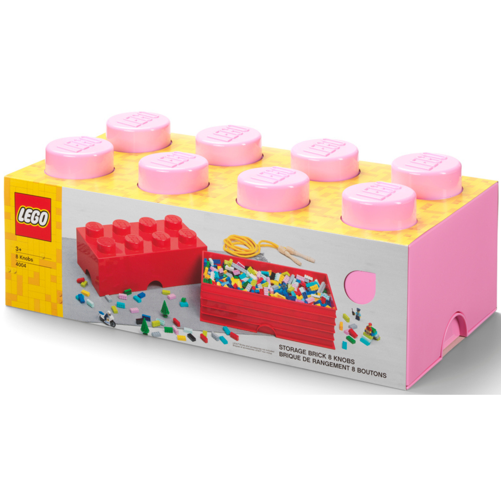 LEGO Storage Brick 8 - Light Pink - Hộp Đựng Đồ Chơi LEGO Hình Viên Gạch 8 Nút - LEGO - Hình ảnh sản phẩm