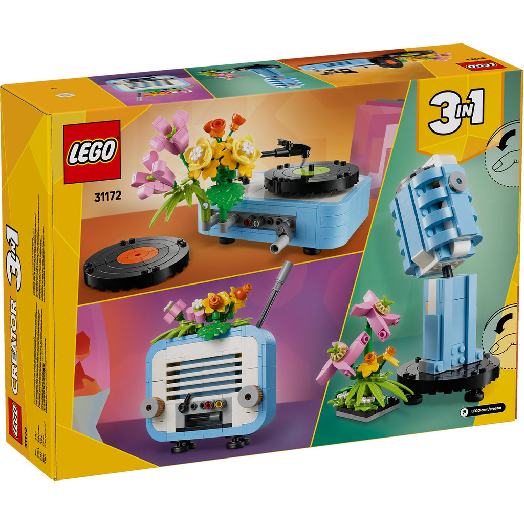 LEGO® Creator 3-in-1 Record Player with Flowers - Đồ chơi lắp ráp 3 trong 1 - LEGO 31172 - Góc nhìn khác 3