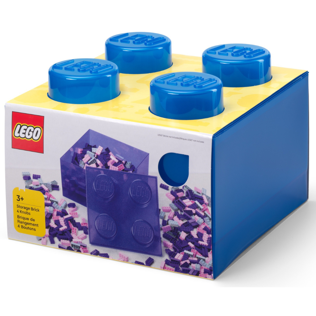 Lego Storage Brick 4 Top Lid - Translucent Blue - Hộp Lưu Trữ Gạch LEGO 4 Nút - AG LEGO Certified Stores - Hình ảnh sản phẩm