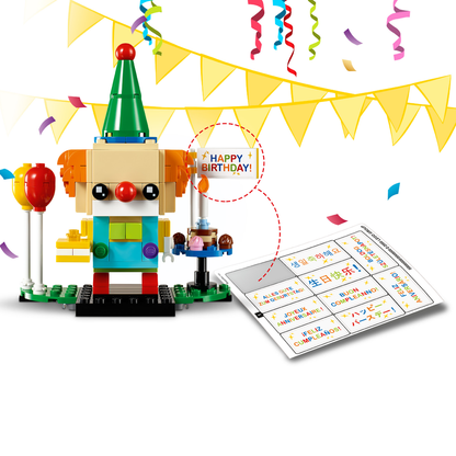 LEGO® BrickHeadz™ Birthday Clown - Mô hình Chú Hề Sinh Nhật 40348 - LEGO - Góc nhìn khác 3