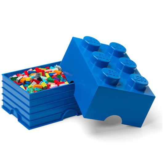LEGO Storage Brick 6 - Blue Hộp Đựng Đồ Chơi Xếp Chồng LEGO - Hình ảnh chi tiết 2