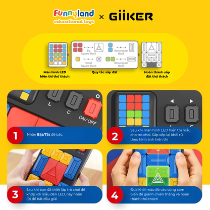 Đồ chơi xếp hình nam châm cảm ứng thông minh Giiker Super Slide Black