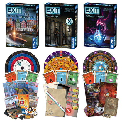 EXIT: Season 6 Three-Pack: The Hunt Through Amsterdam, Prison Break, The Magical Academy - Bộ 3 Trò Chơi Thoát Hiểm Escape Room - Thames & Kosmos - Hình ảnh chi tiết 2