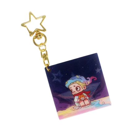 NOOK NIGHT SERIES LENTICULAR KEYCHAIN - SEA OF STARS - Móc khóa hiệu ứng 3D thấu kính - 52TOYS