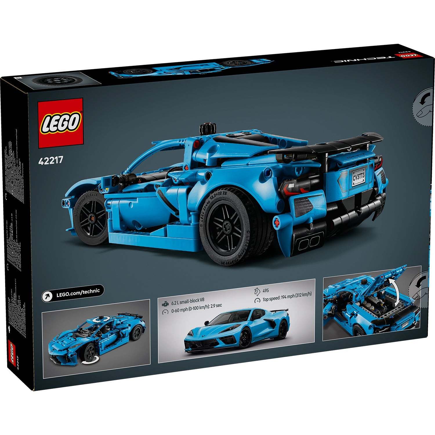LEGO® Technic Chevrolet Corvette Stingray Blue - Mô hình Lắp ráp Xe hơi - LEGO 42217 LEGO - ảnh 6 - LEGO Technic
