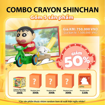 Shinchan 9 Combo Toys - Combo mô hình Blind Box - 52TOYS CBSC9-LKB1
