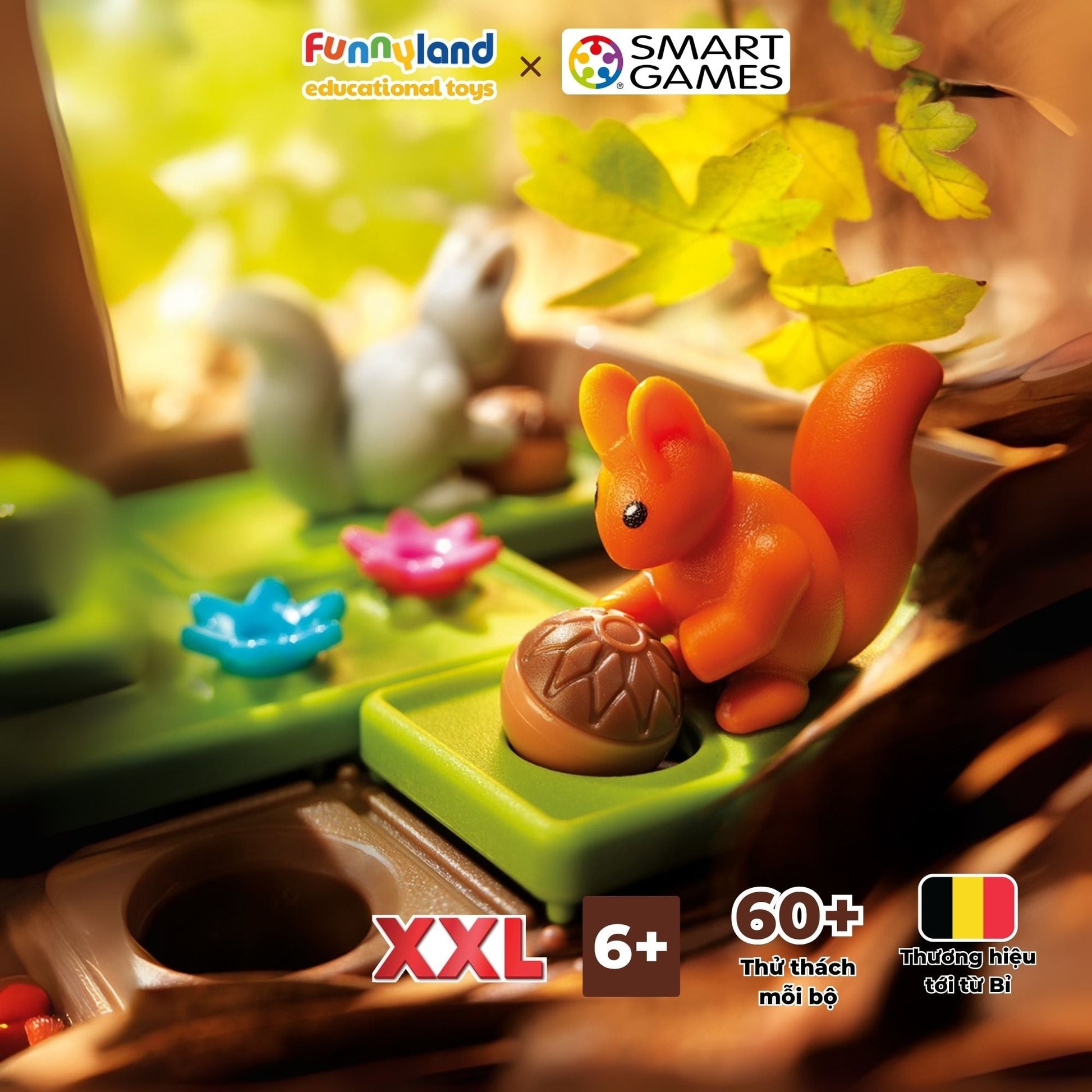 Đồ chơi trí tuệ Smartgames Thử thách Squirrels Go Nuts! XXL