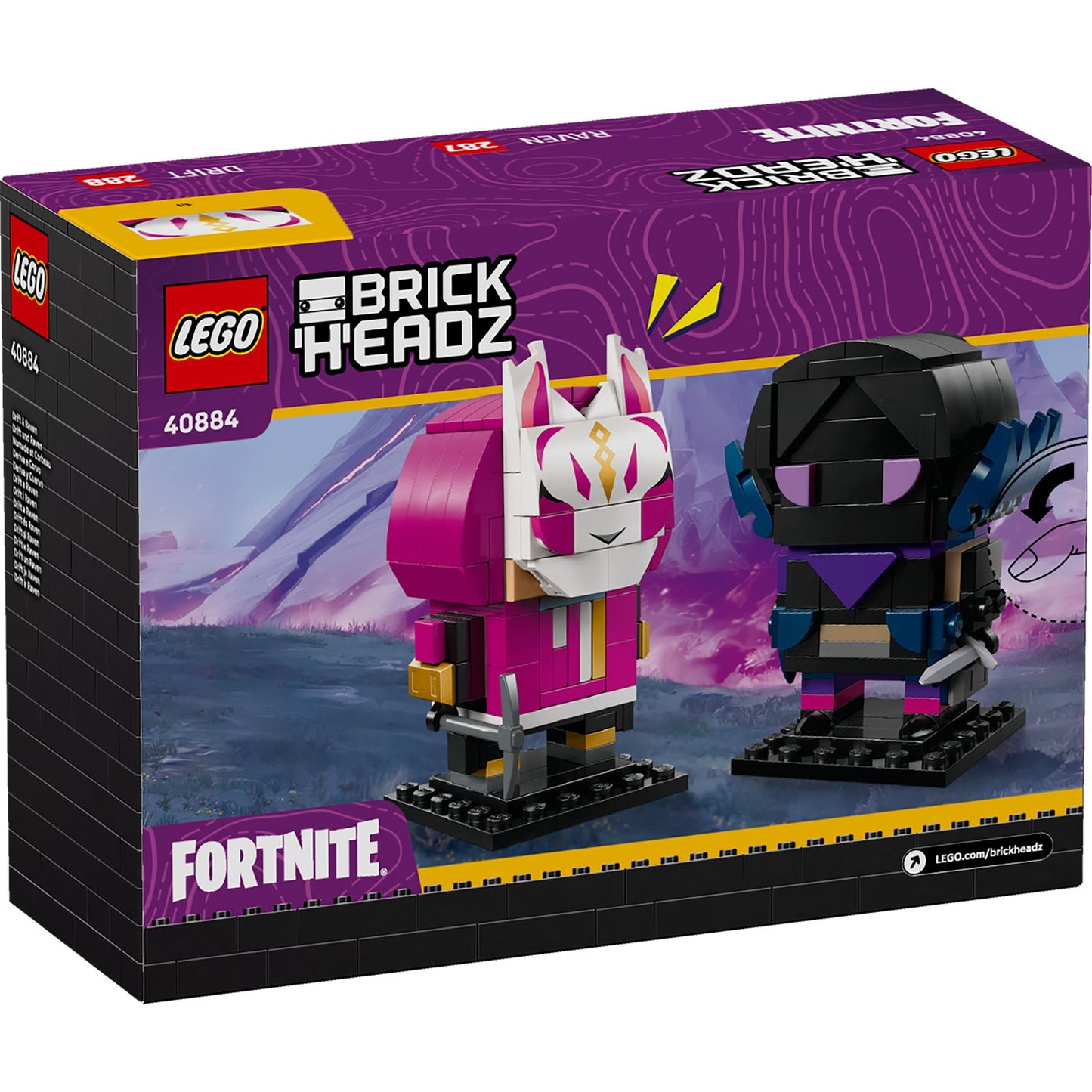 LEGO® BrickHeadz™ Drift & Raven Figures - Bộ Mô Hình Lắp Ráp Fortnite (40884) - Chính Hãng LEGO - Hình ảnh bổ sung 4