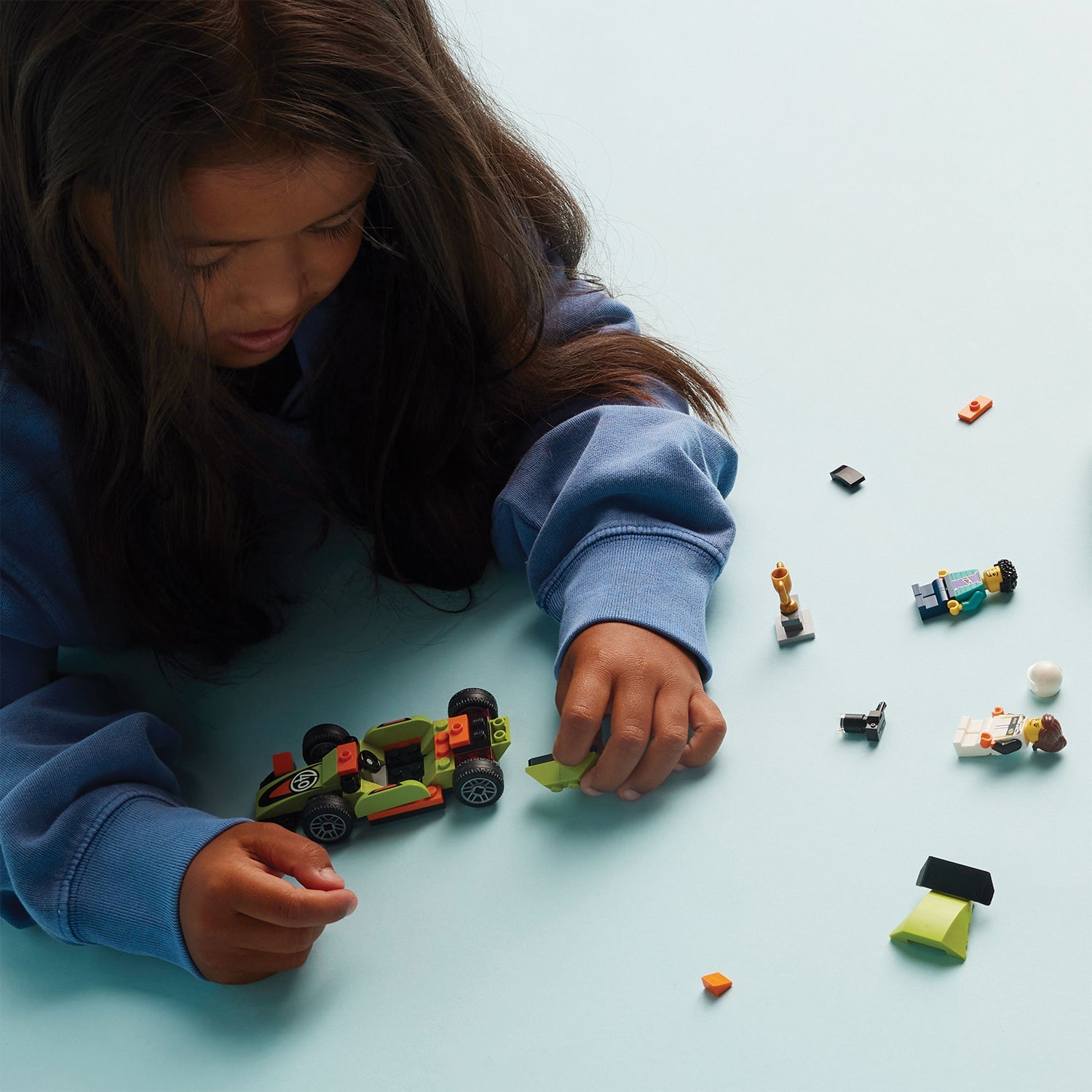 LEGO® City Green Race Car - Đồ chơi lắp ráp Xe Đua Màu Xanh - LEGO 60399 - Góc nhìn khác 3