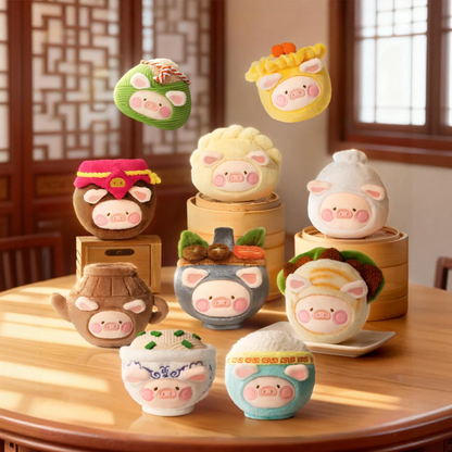 LULU THE PIGGY LU'S TABLE - FOOD HUNTER SERIES PLUSH KEYCHAIN BLINDBOX