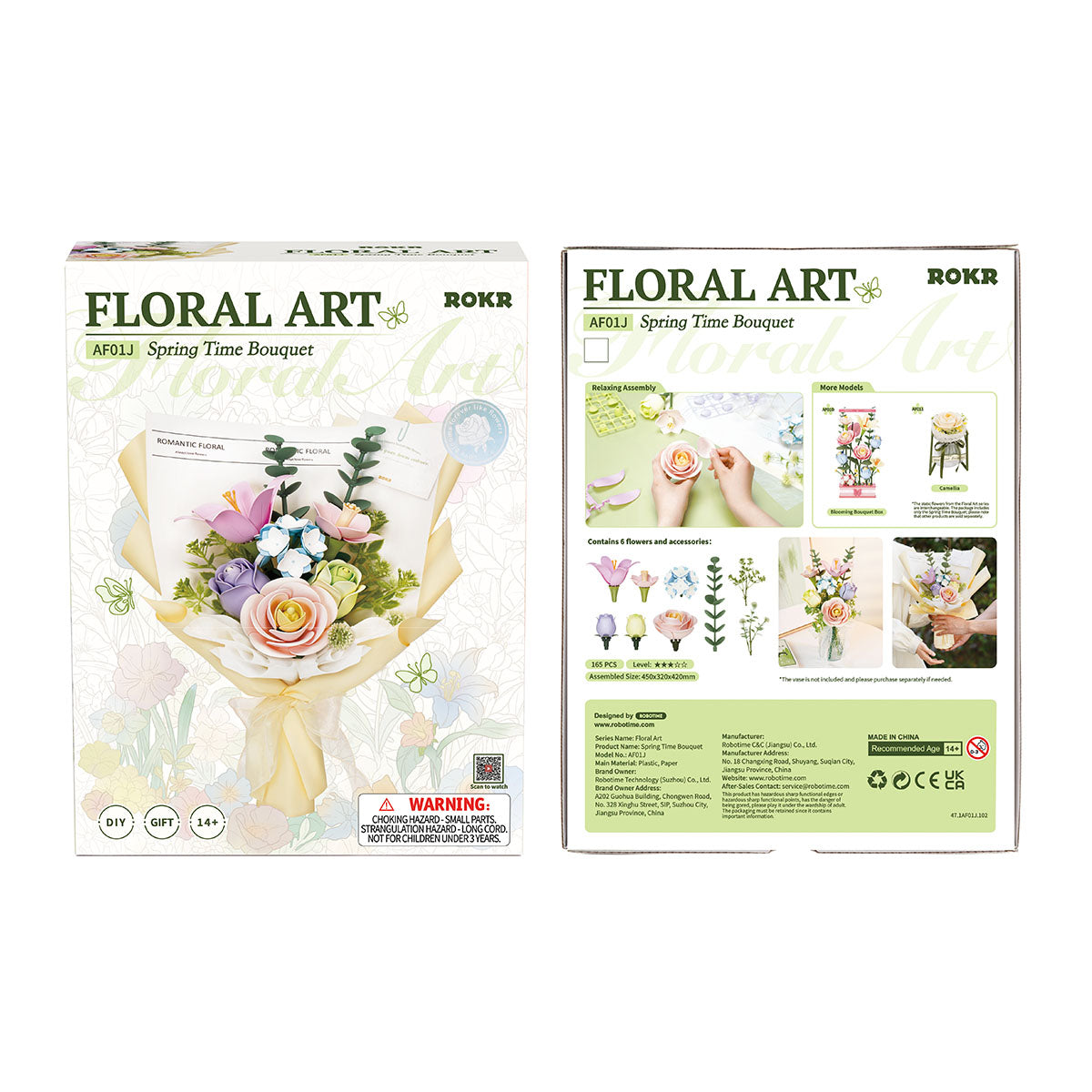 ROKR Spring Time Bouquet DIY 3D Puzzle - Mô hình lắp ráp gỗ 3D Bó hoa xuân - ROKR AF01J