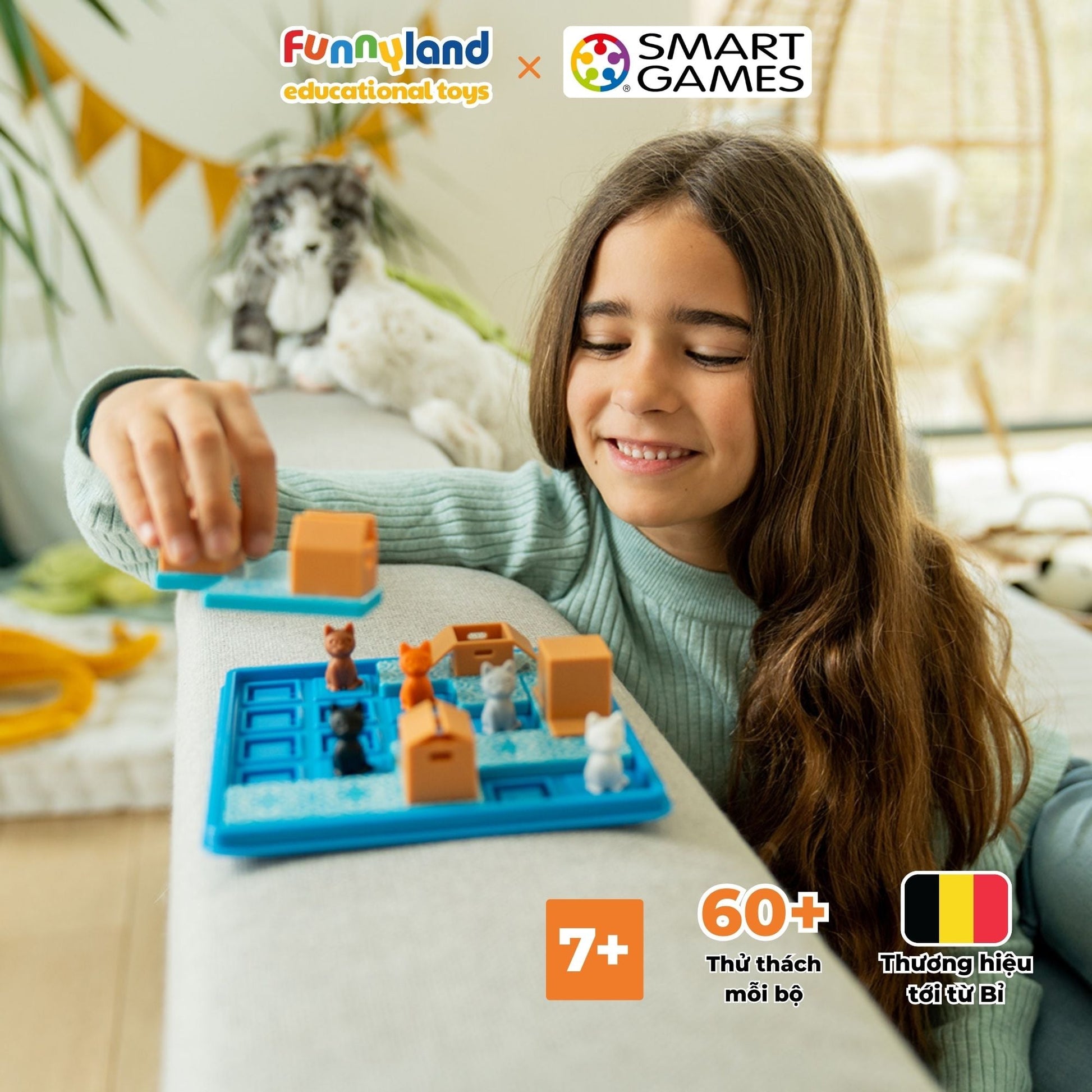 Đồ chơi thông minh Smartgames Thử Thách Những Chú Mèo Và Hộp