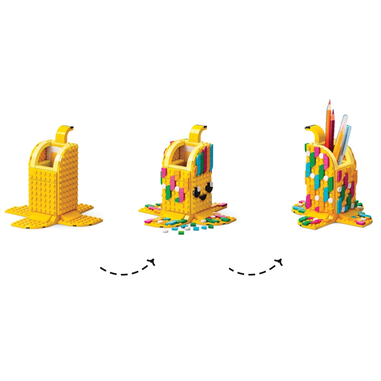 LEGO® DOTS™ Cute Banana Pen Holder - Khay Cắm Bút Hình Chuối Sáng Tạo - LEGO 41948