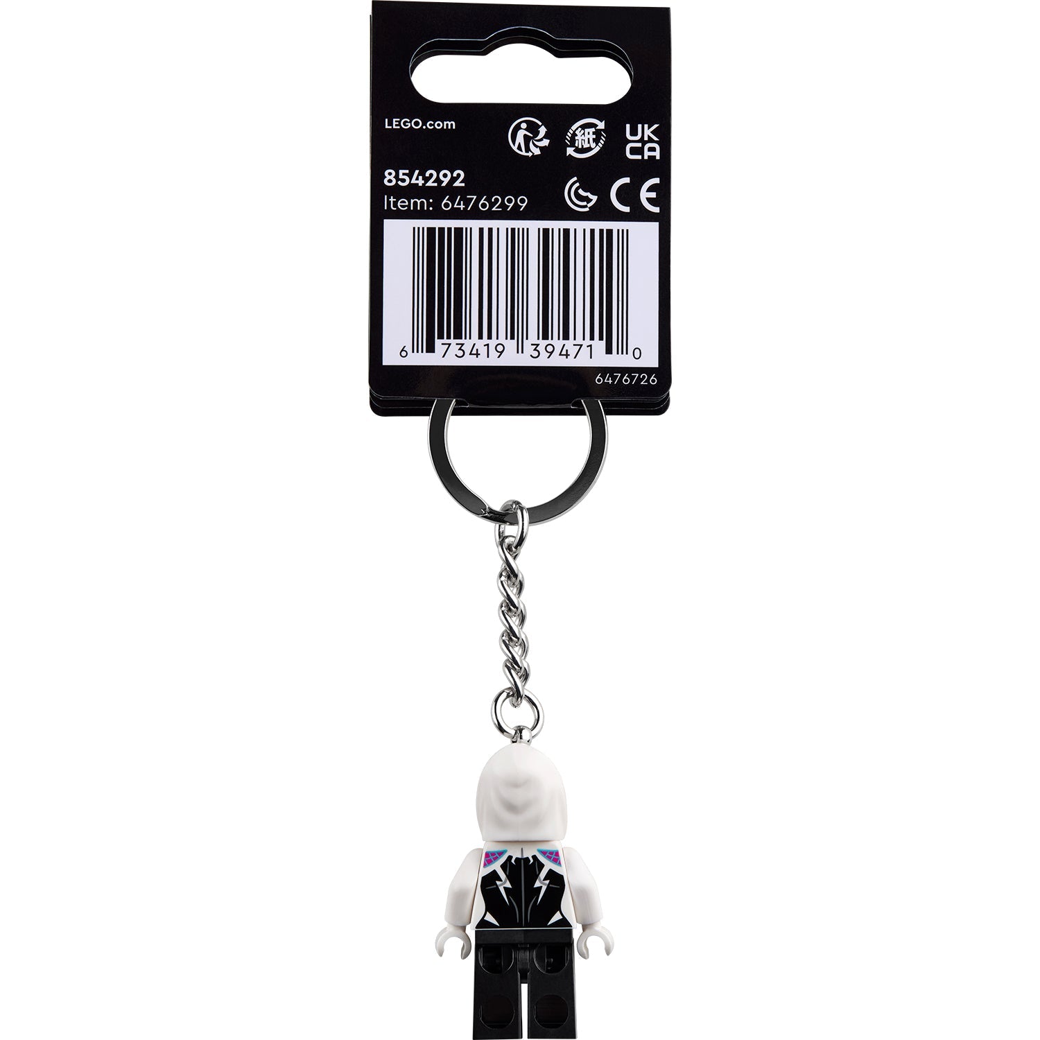 LEGO® Marvel Ghost-Spider Keyring - Móc Khóa Nhân Vật Marvel - LEGO 854292 - Góc nhìn khác 3