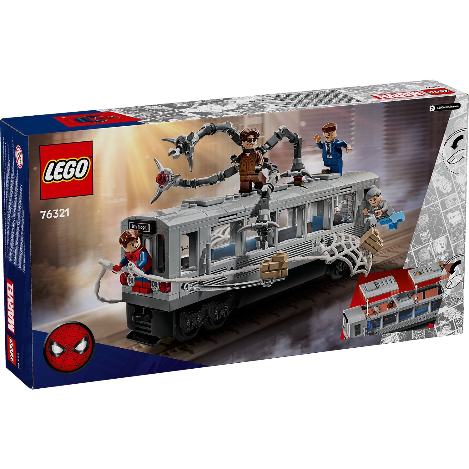 LEGO® Marvel Spider-Man vs. Doc Ock Subway Train Scene - Mô Hình Lắp Ráp Tàu Điện Ngầm Chiến Đấu LEGO 76321 LEGO - LEGO Marve