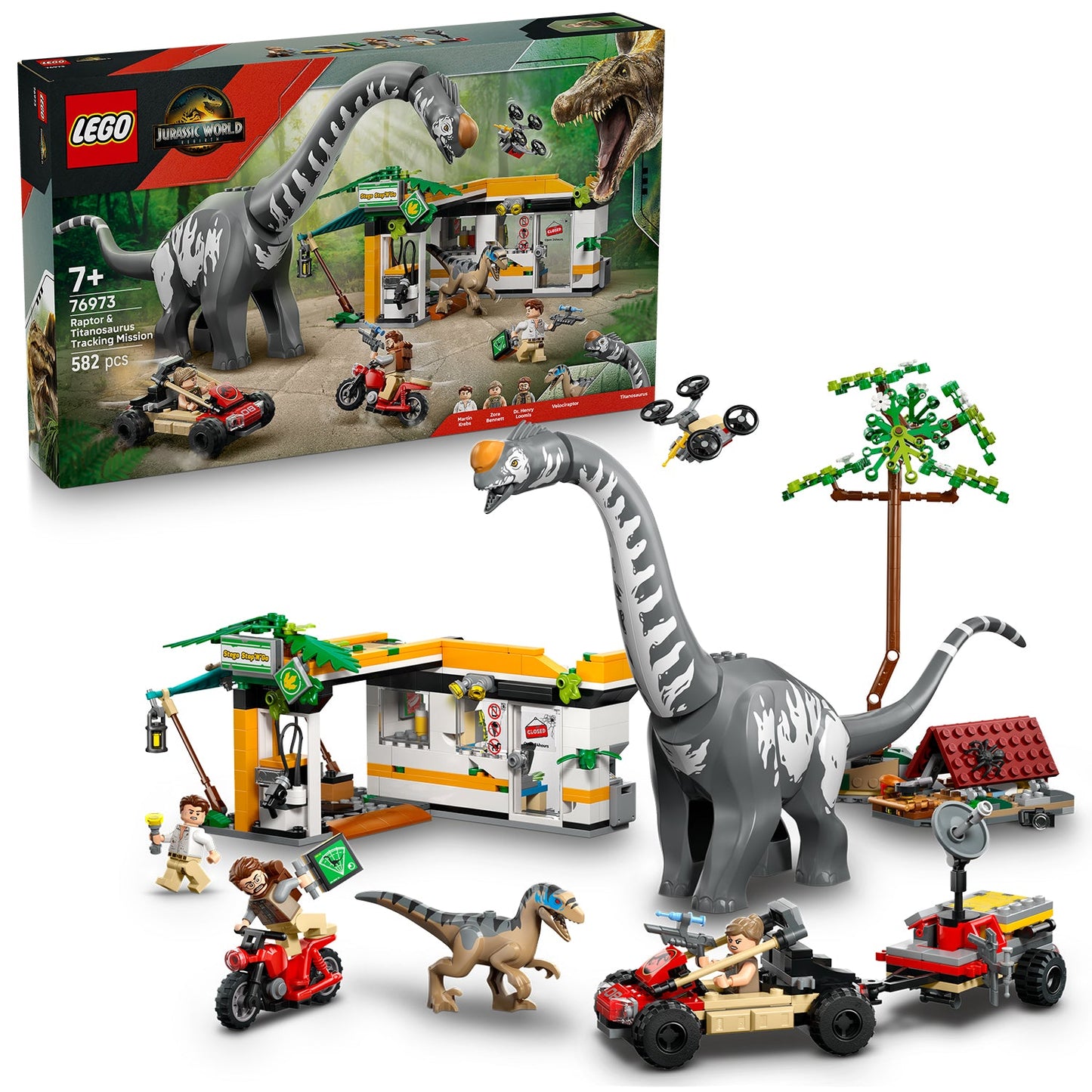 LEGO® Jurassic World Raptor & Titanosaurus Tracking Mission - Bộ Lắp Ráp Khủng Long (76973) - LEGO LEGO - ảnh 1 - LEGO Sets
