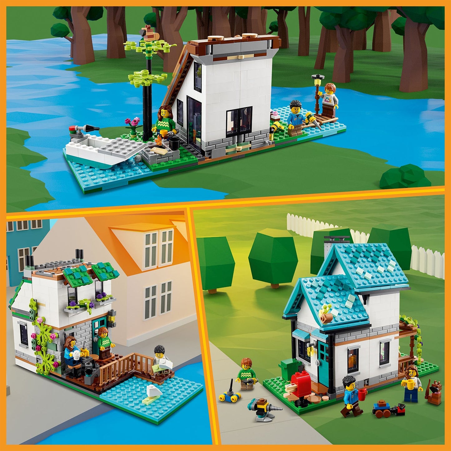 LEGO® Creator 3-in-1 Cozy House - Ngôi Nhà Ấm Cúng 3-Trong-1 - LEGO 31139 - Góc nhìn khác 3
