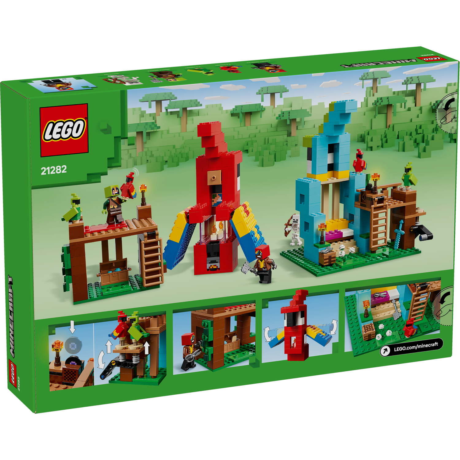 LEGO® Minecraft® The Parrot Houses - Bộ Lắp Ráp Ngôi Nhà Vẹt - LEGO 21282 LEGO - ảnh 2 - Đồ chơi lắp ráp