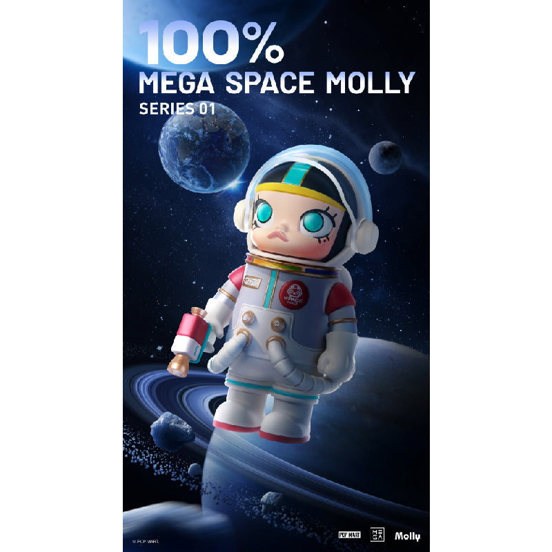 Mega Collection 100% Space Molly Series 1 - Mô hình Blind Box Art Toy - POP MART