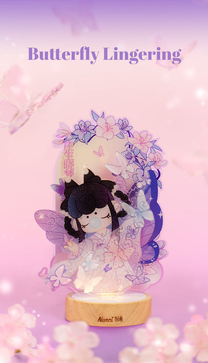 Rolife Acrylic Puzzle Night Light - Butterfly Lingering PTY001 - Đèn Ngủ Mica Lắp Ghép - Rolife