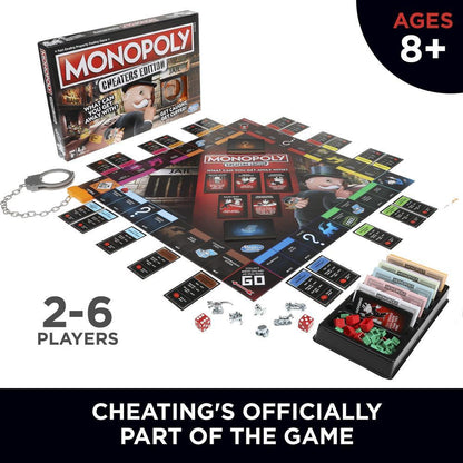 Cờ Tỷ Phú Monopoly Cheaters Edition - Phiên Bản Phá Luật (Kèm Còng Tay)