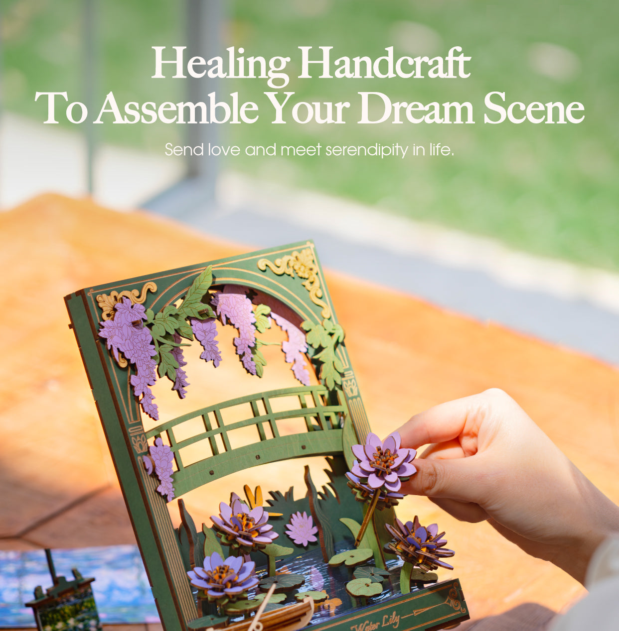 Rowood 3D Wooden Puzzle - Glittering Water Lily - Mô hình lắp ráp gỗ 3D - Rolife TH001